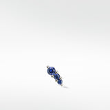 Trio Stone Crawler - Blue Sapphire Stud Earring