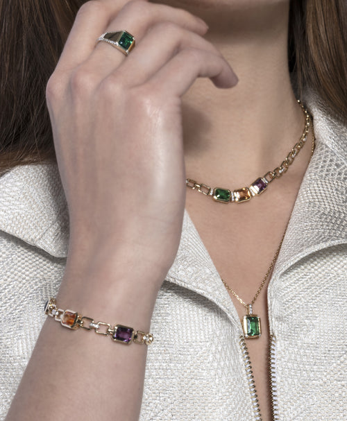 Emerald and Diamond Pendant