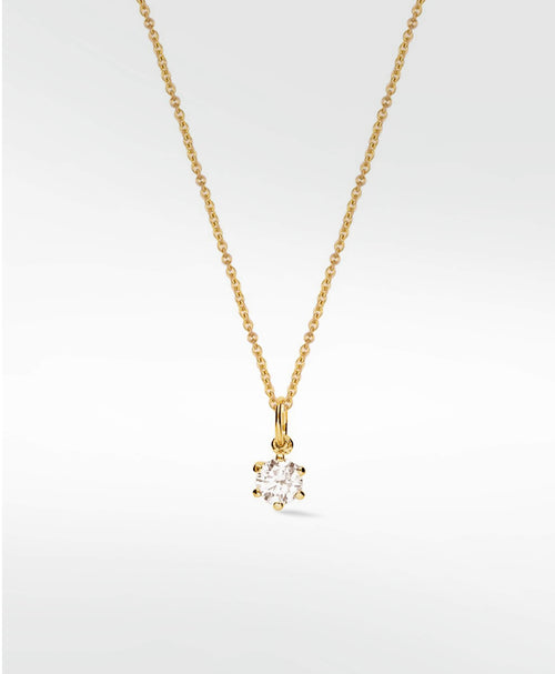Stellar Solitaire Diamond Pendant