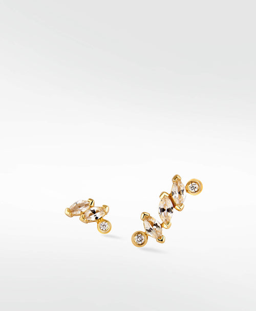 Veto Sapphire Mis-Match Stud Earrings
