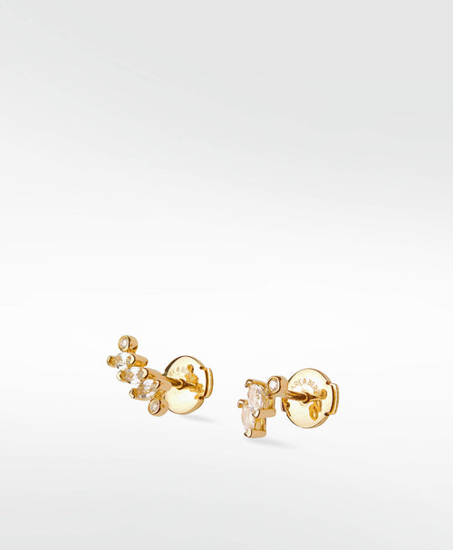 Veto Sapphire Mis-Match Stud Earrings