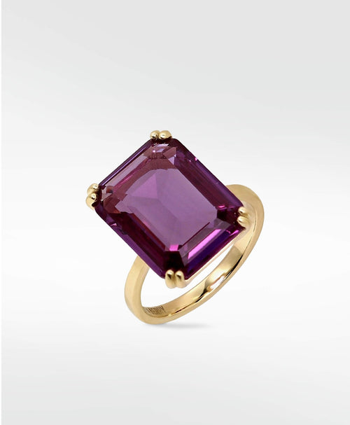 Alicia Violet Sapphire Cocktail Ring in 14K Gold - Lark and Berry