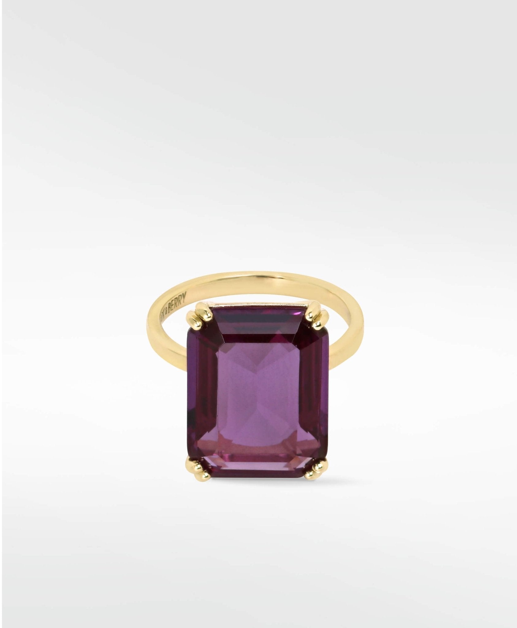 Alicia Violet Sapphire Cocktail Ring in 14K Gold - Lark and Berry