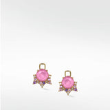 Detachable Pink Sapphire Celestial Drop Earrings - Lark and Berry
