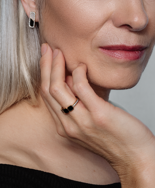 Eclipsis Onyx and Diamond Ring