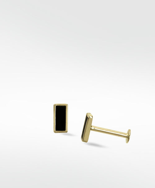 Eclipsis Onyx Oblong Stud Earring