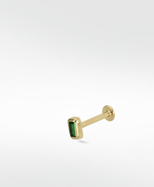 Sapphire Baguette Stud Earring