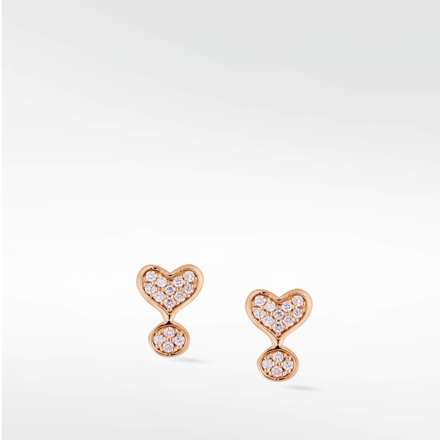 Exclamation Diamond PavŽ Stud Earrings in Solid 14K Gold - Lark and Berry