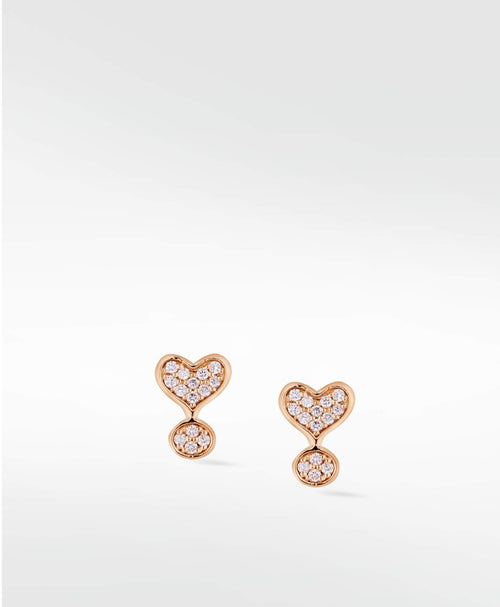 Exclamation Diamond PavŽ Stud Earrings in Solid 14K Gold - Lark and Berry