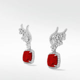 Flora Diamond Earrings (without detachable drops) in Solid 18K White Gold - Lark and Berry