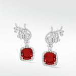 Flora Diamond Earrings (without detachable drops) in Solid 18K White Gold - Lark and Berry