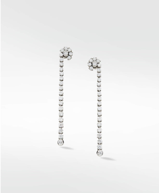 Knot Diamond Earrings in Platinum - Lark and Berry