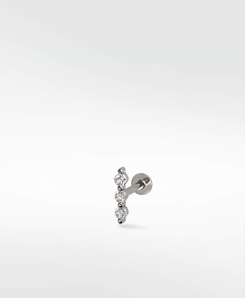 Modernist Diamond Stud Earring