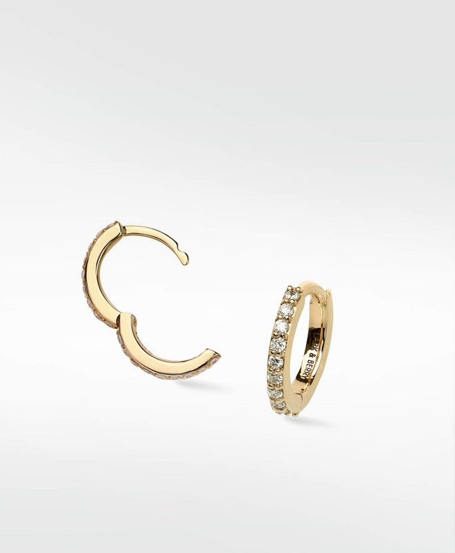 Modernist Diamond Pavé Medium Hoop