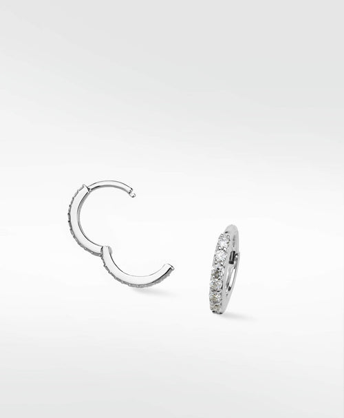 Modernist Diamond Pavé Small Hoop