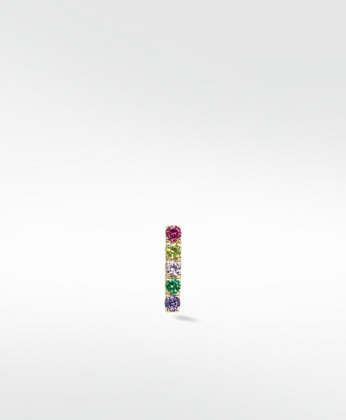 Modernist Pave Rainbow Stud Earring