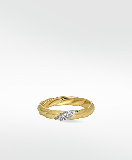Modernist Twist Ring in 14k Yellow Gold - Lark and Berry