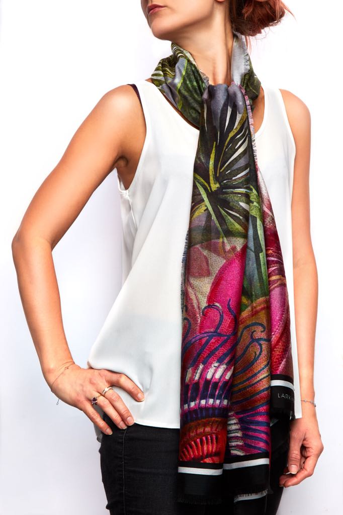 Passion Flower Dream Soft Long Scarf - Lark and Berry