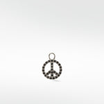 Peace Sign Black Spinel Charm - Lark and Berry