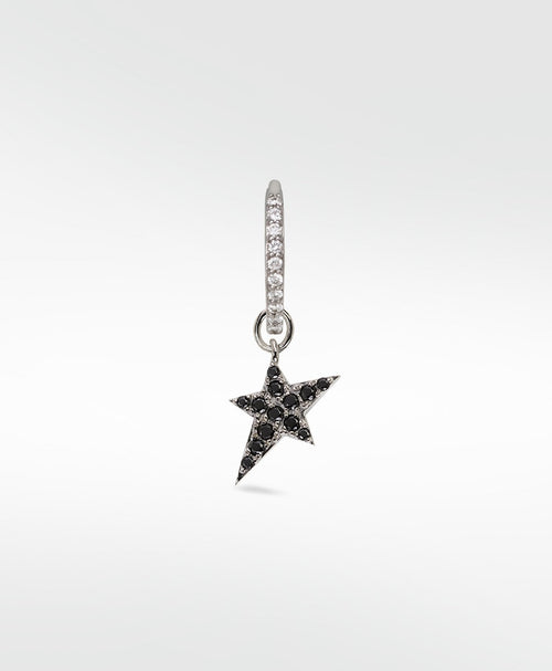 Shooting Star Black Spinel Charm