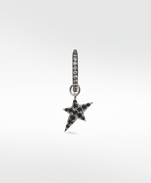 Shooting Star Black Spinel Charm