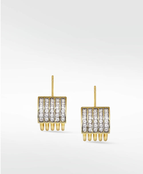 Solar Wide Hoop Earrings in 14K Yellow Gold - Lark and Berry