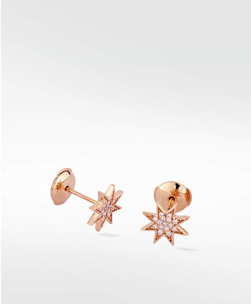 Star Diamond PavŽ Stud Earrings in 14K Gold - Lark and Berry
