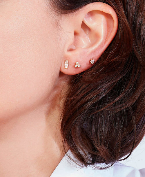 Stellar Solitaire Diamond Stud Earring