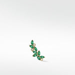 Veto Diamond and Emerald Ear Crawler in 14K Gold - Lark and Berry