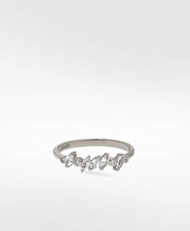Veto Diamond Slim Ring in 14K White Gold - Lark and Berry