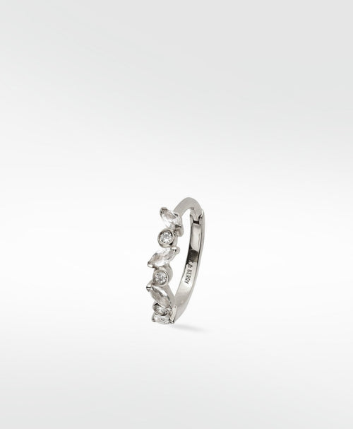 Veto Sapphire and Diamond Large Hoop