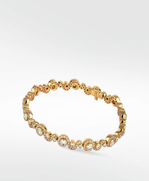 Wave Diamond Bracelet in 18K Gold - Lark and Berry